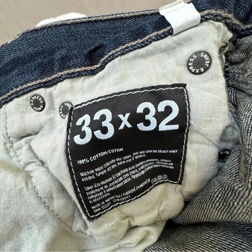 Express || Men's Rocco Slim Fit Skinny Edgy Distressing Late Y2K Vibe Sz 33X32